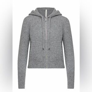 Aritzia Cashmere Relaxed Zip Hoodie Small - RARE Medium grey